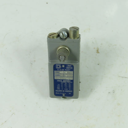 Square D A0-16 Class 9007 Limit Switch Ser D 600V