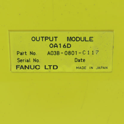 Fanuc A03B-0801-C117 OA16D Output Module Lot Of 2