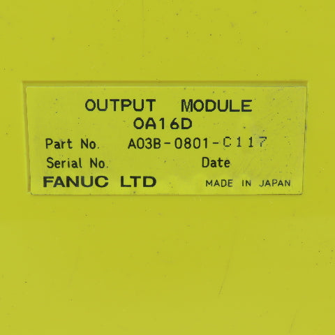 Fanuc A03B-0801-C117 OA16D Output Module Lot Of 2