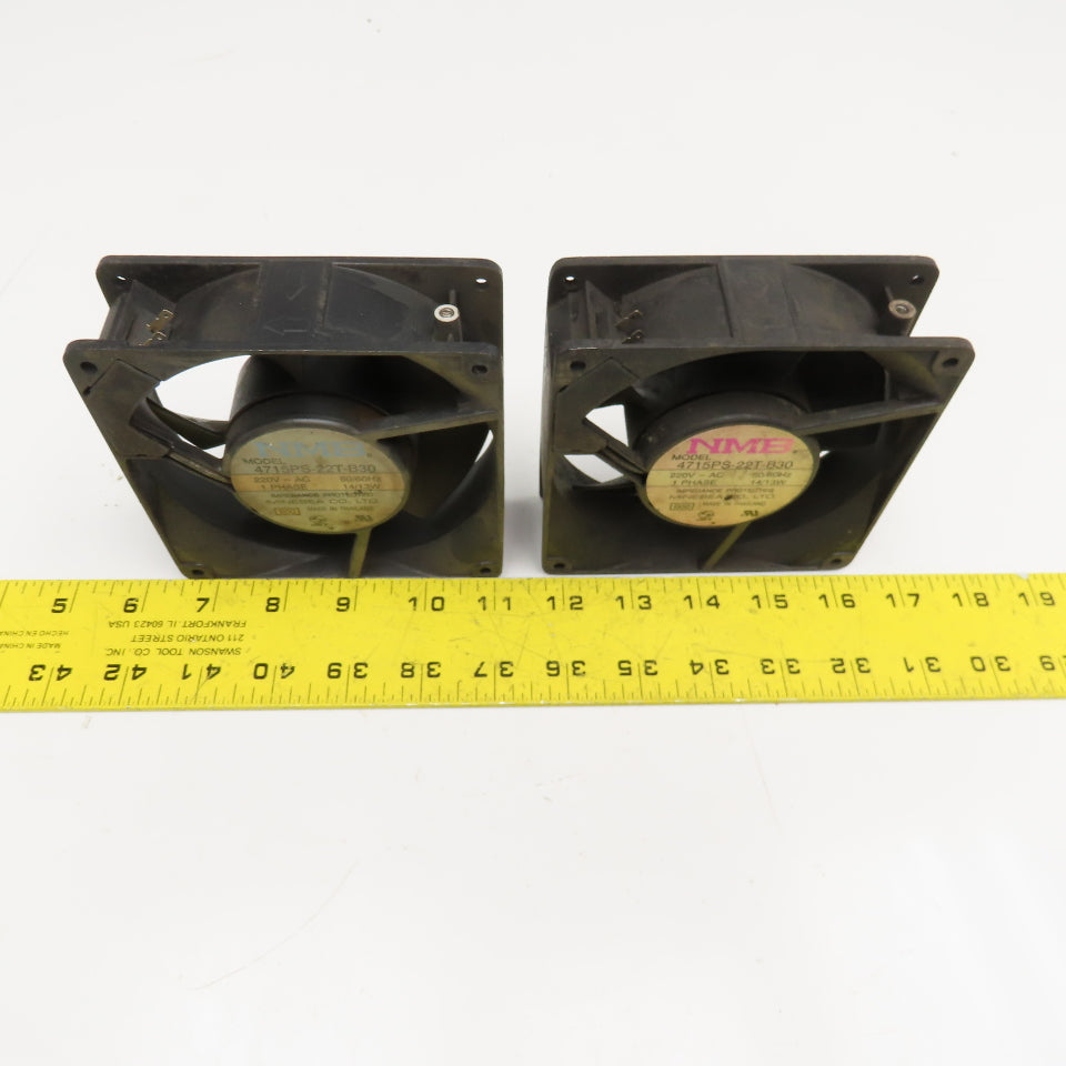 Minebea NMB 4715PS-22T-B30 220V 1Ph Cabinet Cooling Fan Lot Of 2