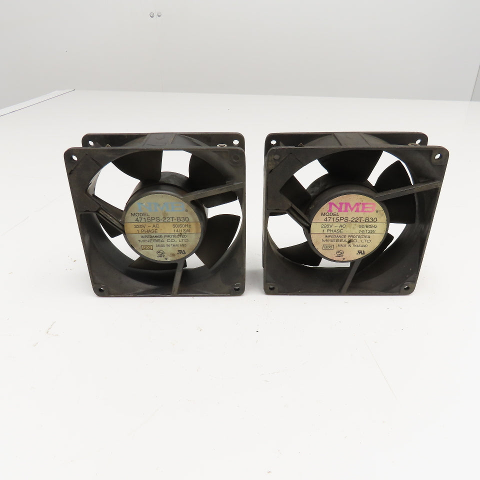 Minebea NMB 4715PS-22T-B30 220V 1Ph Cabinet Cooling Fan Lot Of 2