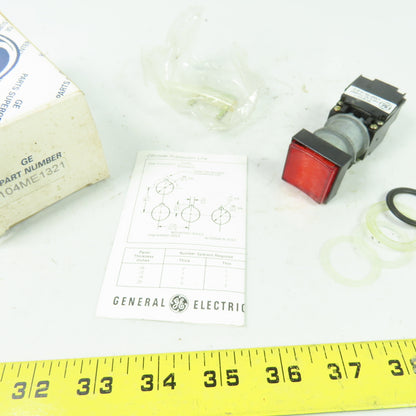 General Electric CR104ME1321 Illuminating Red Push Button 120VAC