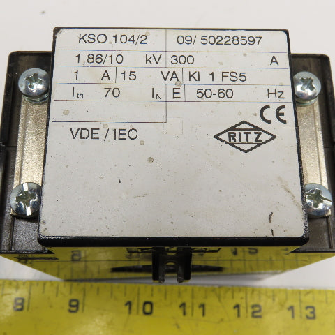 Ritz KSO 104/2 300A - 1A 1.86/10kV 50/60Hz Current Transformer