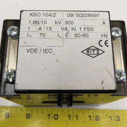 Ritz KSO 104/2 300A - 1A 1.86/10kV 50/60Hz Current Transformer