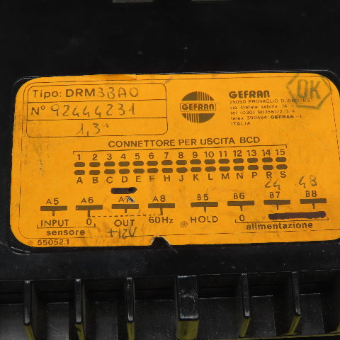 Gefran DRM-3BA0 Temperature Process Controller Panel Meter