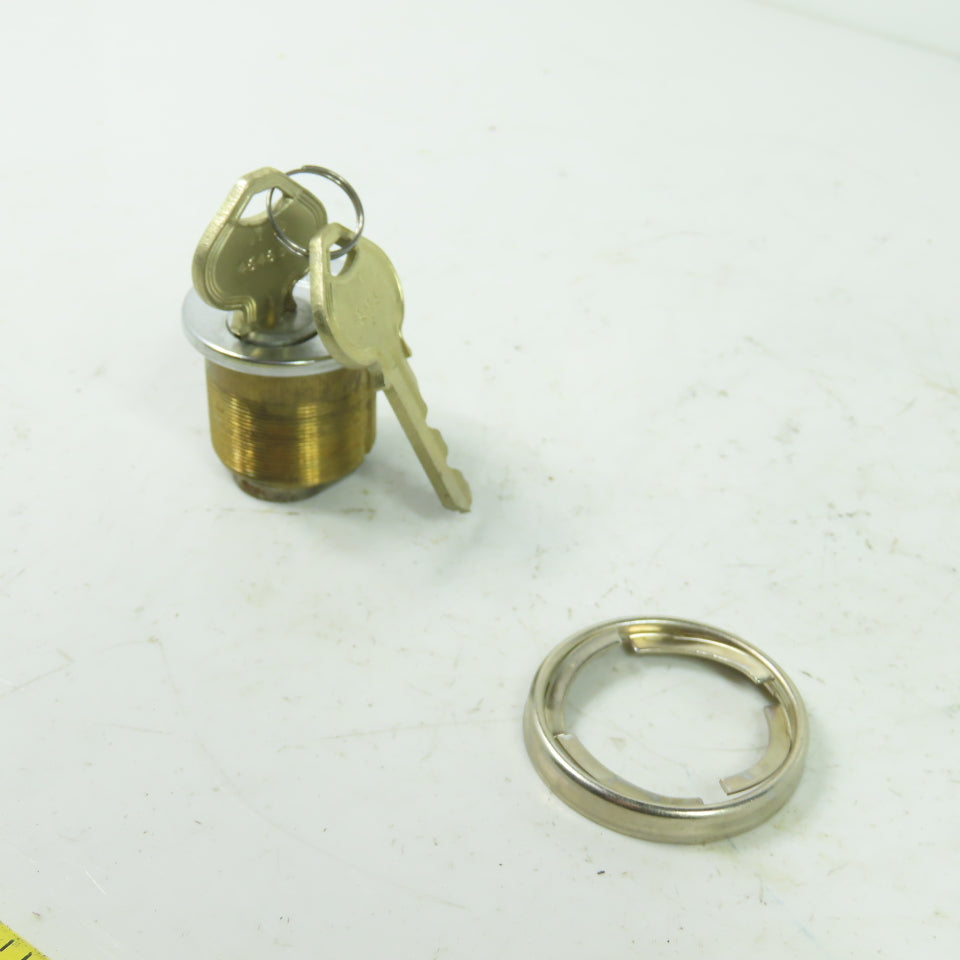 Russwin Brass Lock Cylinder With 2 Keys NEW