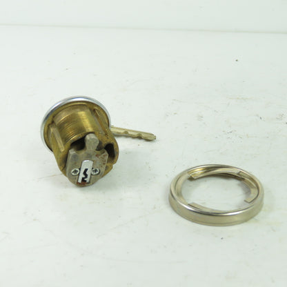 Russwin Brass Lock Cylinder With 2 Keys NEW