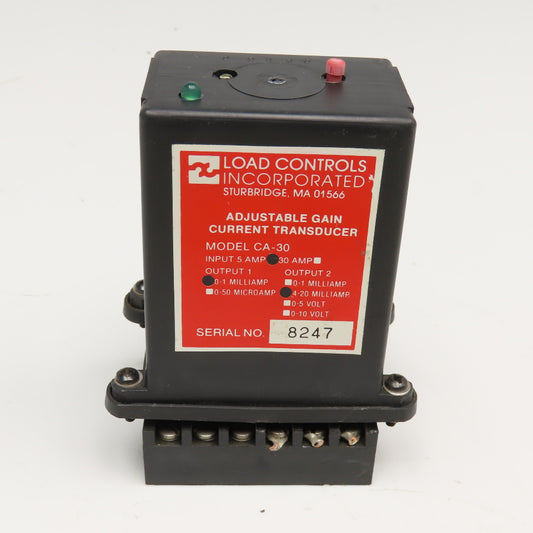 Load Controls Inc. CA-30 5A 4-20mA Adjustable Gain Current Transducer W/ Socket