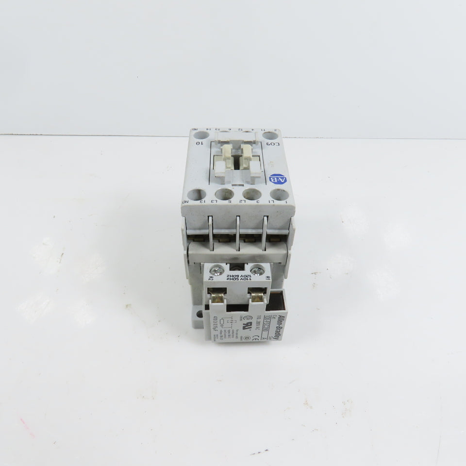 Allen Bradley 100-C09*10 Ser A C09 Contactor 600VAC Max W/ 120V 50/60HZ Coil