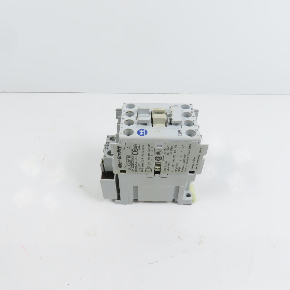 Allen Bradley 100-C09*10 Ser A C09 Contactor 600VAC Max W/ 120V 50/60HZ Coil