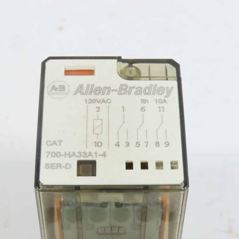 Allen Bradley 700-HA33A1-4 General Purpose Tube Base Relay 120VAC Coil W/ Base