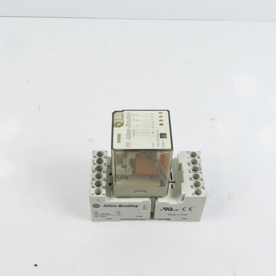 Allen Bradley 700-HA33A1-4 General Purpose Tube Base Relay 120VAC Coil W/ Base