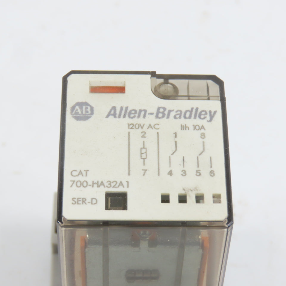 Allen Bradley 700-HA32A1 General Purpose Tube Base Relay 120VAC Coil W/ Base
