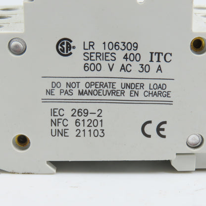 ITC LR 106309 Series 400 30A 600V 3-Pole Fuse Holders