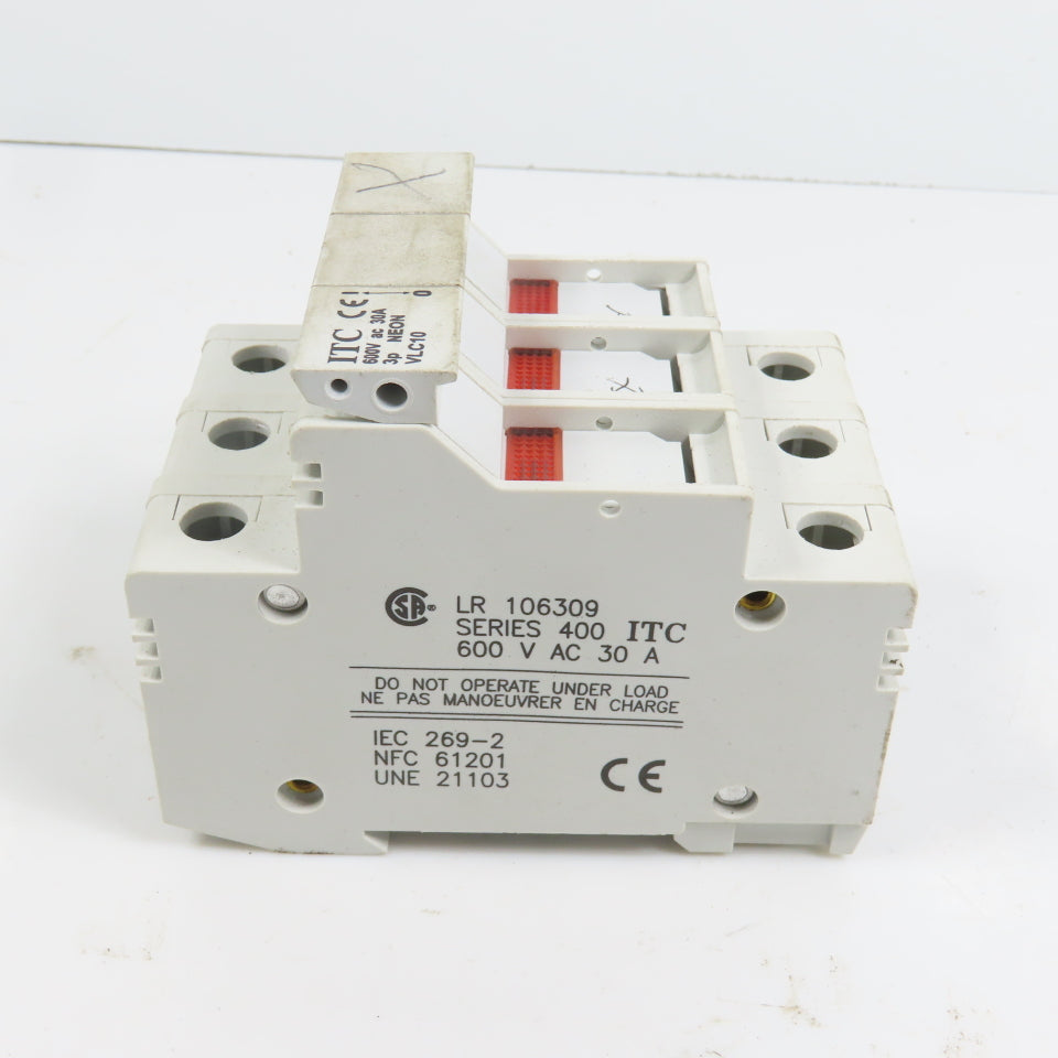 ITC LR 106309 Series 400 30A 600V 3-Pole Fuse Holders