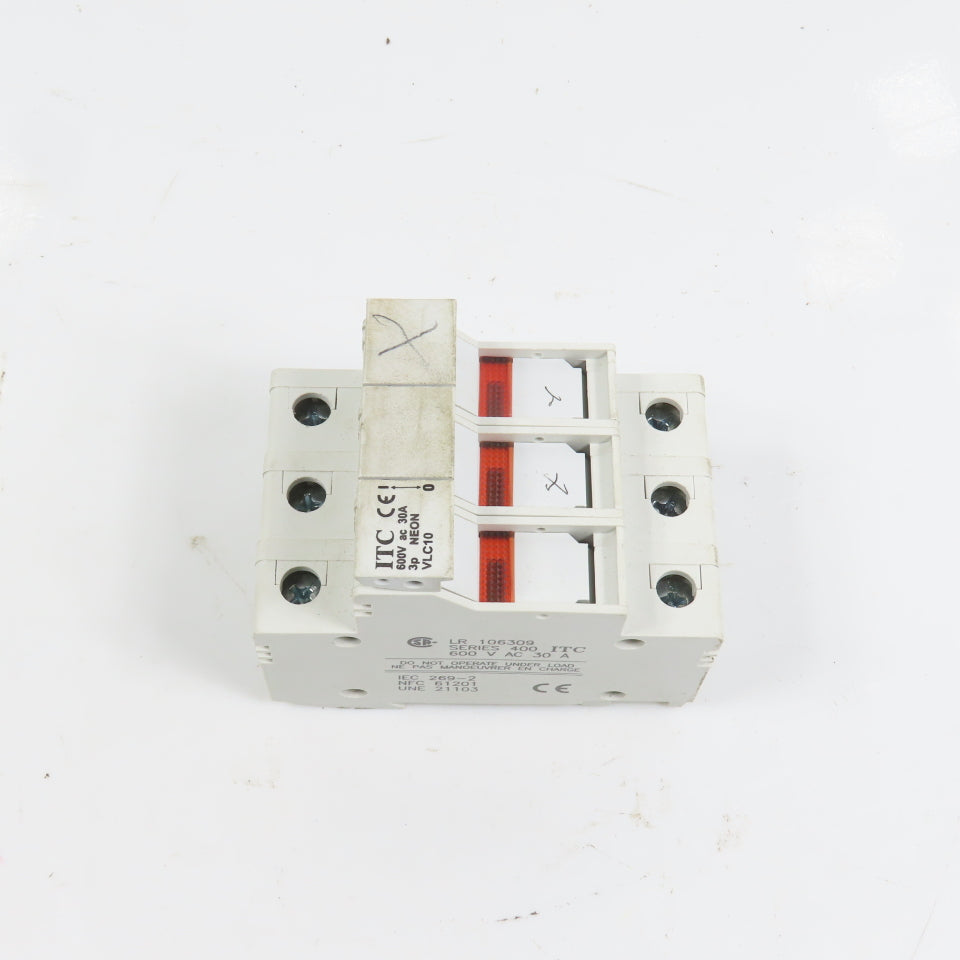 ITC LR 106309 Series 400 30A 600V 3-Pole Fuse Holders