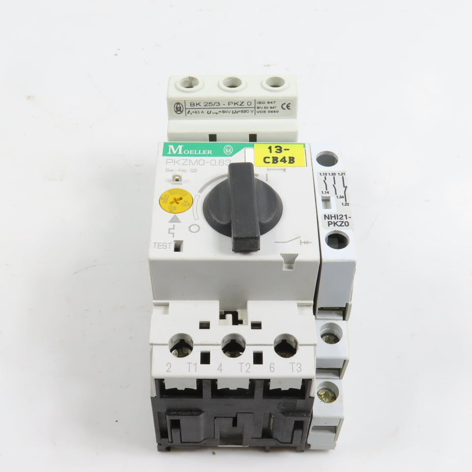 Moeller PKZM0-0.63 Manual Motor Starter Protector 0.4-0.63 1/2HP