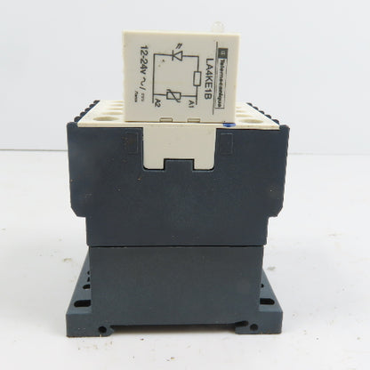 Schneider CA3KN 40BD 24V DC Control Relay W/ LA4KE1B