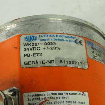 Siko WK02/1-0033 Angle Encoder 24VDC PB-E7X