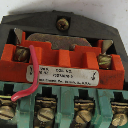 Furnas 14DF32AX9 Size 1 600VAC Motor Starter 30A 7-1/2 -10HP 120V Coil