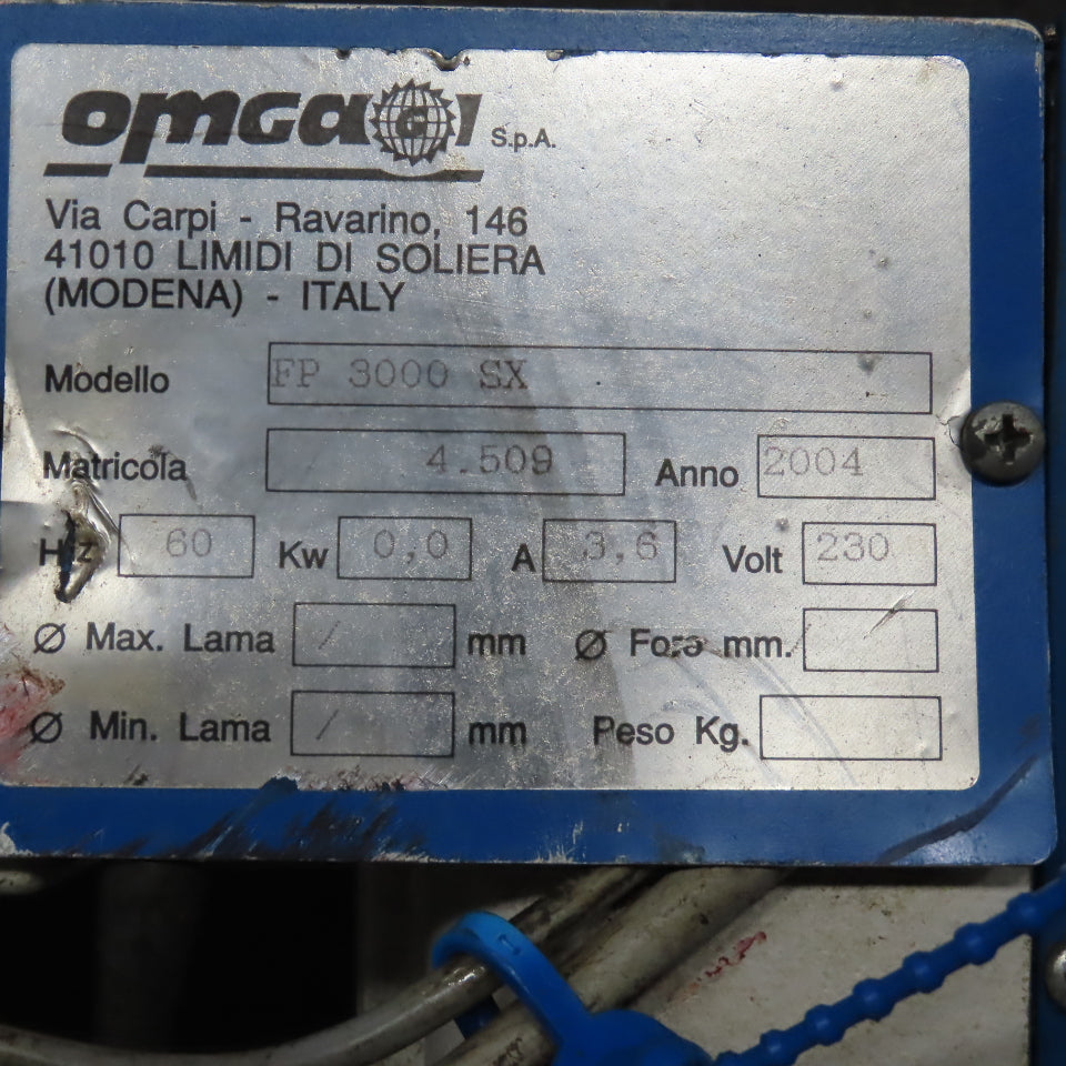 Omga FP 3000 SX Programmable Stop/Positioner Slide System Left Hand (Incomplete)