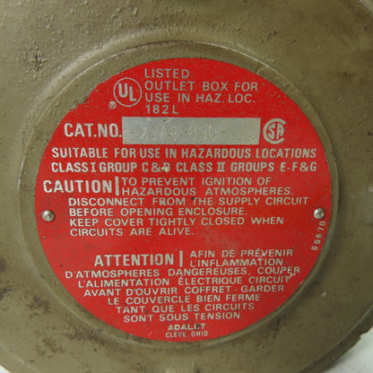 Adalet XJAB 890 2" NPT Junction Outlet Box For Hazardous Location