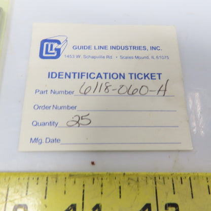 Guide line Industries 6118-060-H Wire Guides 0.118 OD 0.032 ID Lot of 25