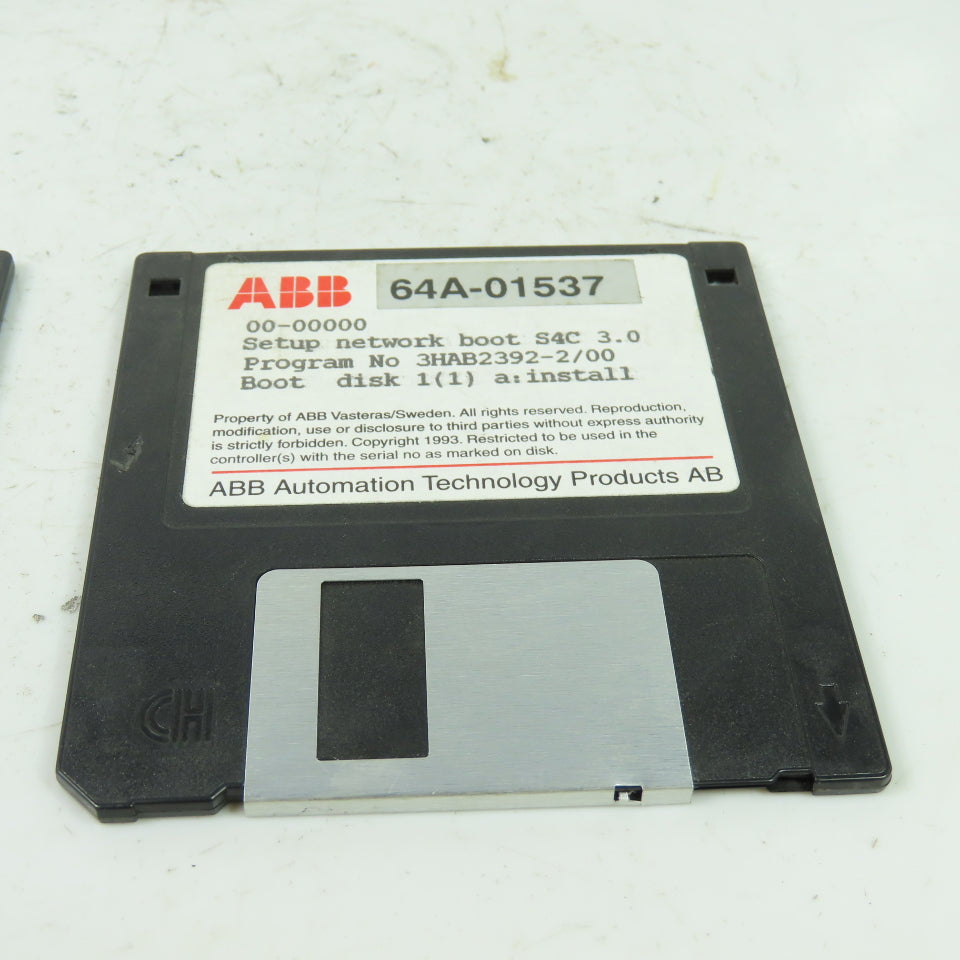 ABB 3HAB2392-2/00 Setup Network Boot Disk W/ 3HAB2390-1/47 System Key Disk