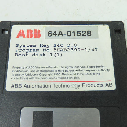 ABB 3HAB2392-2/00 Setup Network Boot Disk W/ 3HAB2390-1/47 System Key Disk