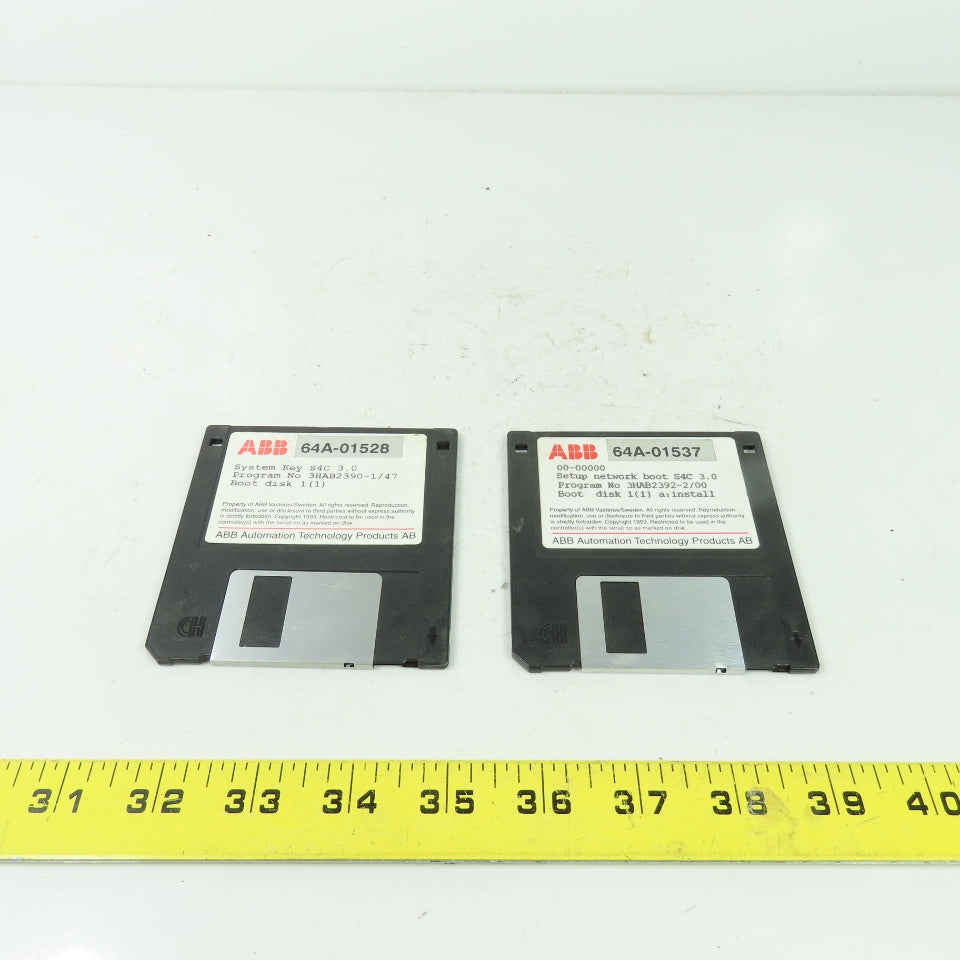 ABB 3HAB2392-2/00 Setup Network Boot Disk W/ 3HAB2390-1/47 System Key Disk