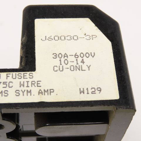 USD J60030-3P 30A 600V 3P Class J Fuse Holder Lot Of 2