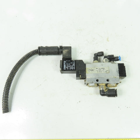 Festo MEH-5/2-1/8-S-B Pneumatic Solenoid Valve 24VDC 145PSI