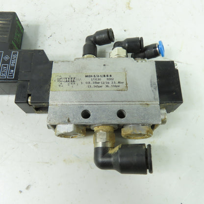 Festo MEH-5/2-1/8-S-B Pneumatic Solenoid Valve 24VDC 145PSI