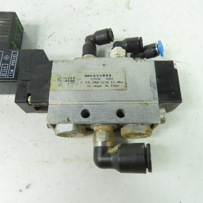 Festo MEH-5/2-1/8-S-B Pneumatic Solenoid Valve 24VDC 145PSI