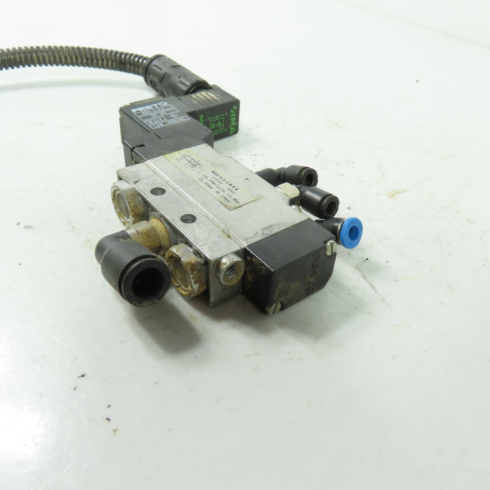 Festo MEH-5/2-1/8-S-B Pneumatic Solenoid Valve 24VDC 145PSI
