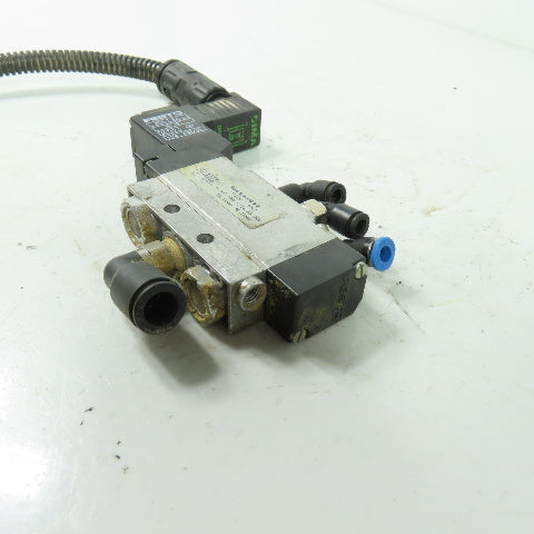 Festo MEH-5/2-1/8-S-B Pneumatic Solenoid Valve 24VDC 145PSI