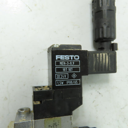 Festo MEH-5/2-1/8-S-B Pneumatic Solenoid Valve 24VDC 145PSI