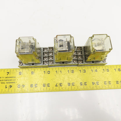 Potter & Brumfield KRPA-11AG-24 24V 50/60Hz Relay With Socket Base Lot Of 3