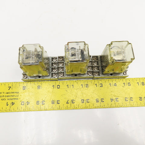 Potter & Brumfield KRPA-11AG-24 24V 50/60Hz Relay With Socket Base Lot Of 3