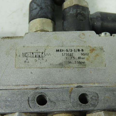 Festo <-- MEH-5/2-1/8-B Pneumatic Solenoid Valve 24VDC 145PSI