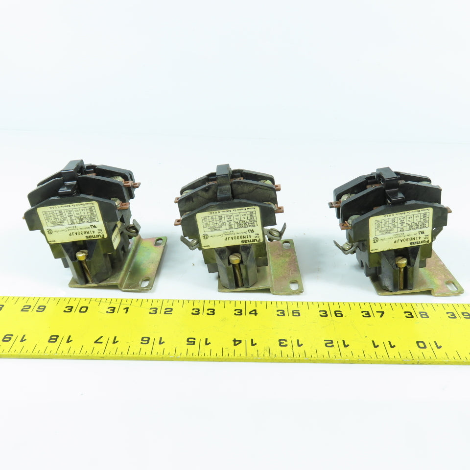 Furnas 41NB30AJP 30A Definite Purpose Contactor 7-1/2HP 24V Coil Lot Of 3
