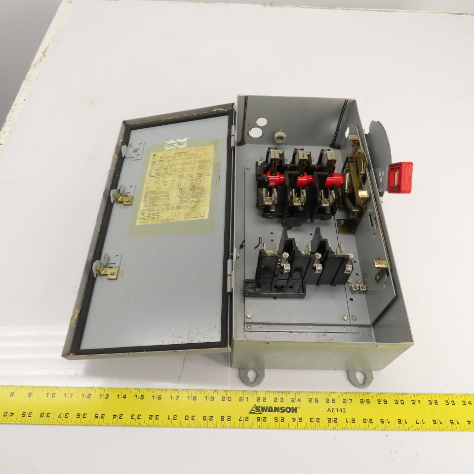GE TH3361M 30A 600VAC Fusible Heavy Duty Safety Disconnect Switch 20HP