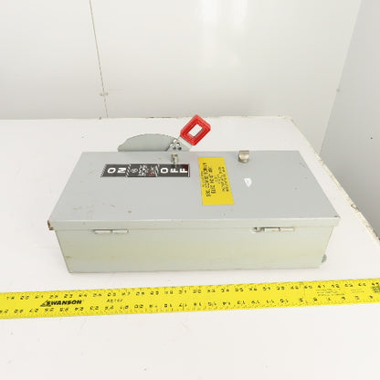 GE TH3361M 30A 600VAC Fusible Heavy Duty Safety Disconnect Switch 20HP