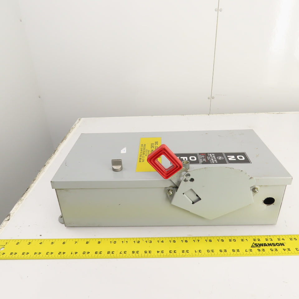 GE TH3361M 30A 600VAC Fusible Heavy Duty Safety Disconnect Switch 20HP