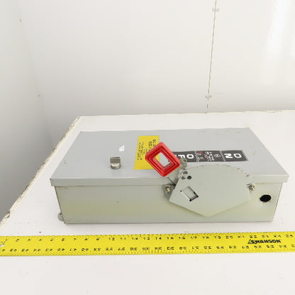 GE TH3361M 30A 600VAC Fusible Heavy Duty Safety Disconnect Switch 20HP