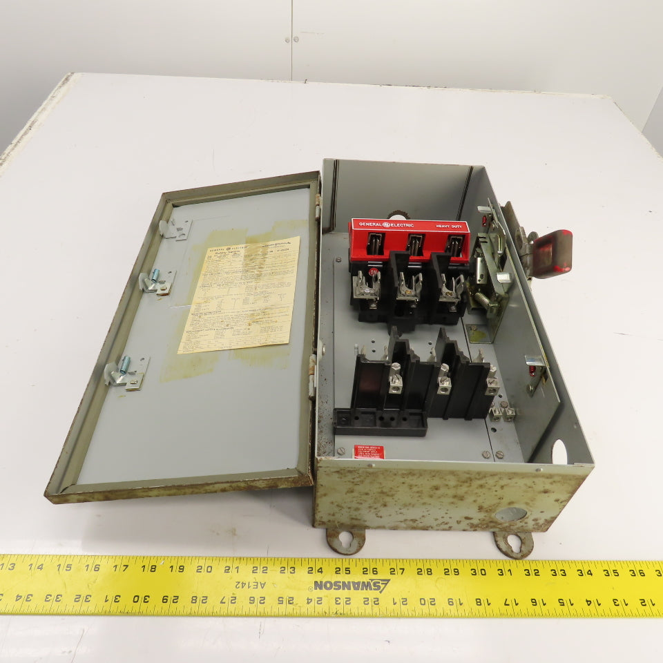 GE TH3362J Fusible Heavy Duty 60A Safety Disconnect Switch 600VAC 250VDC