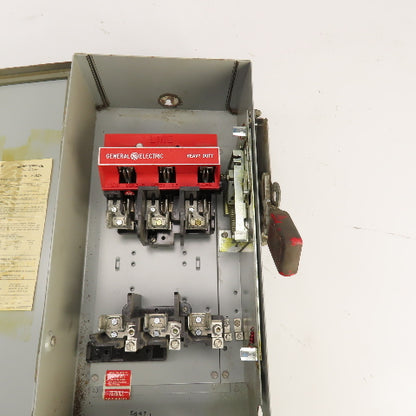GE TH3362J Fusible Heavy Duty 60A Safety Disconnect Switch 600VAC 250VDC