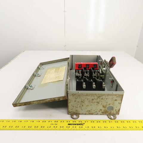 GE TH3362J Fusible Heavy Duty 60A Safety Disconnect Switch 600VAC 250VDC