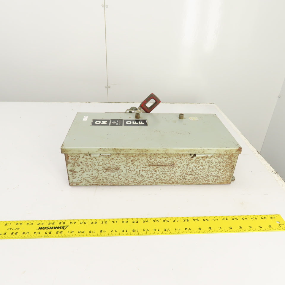 GE TH3362J Fusible Heavy Duty 60A Safety Disconnect Switch 600VAC 250VDC