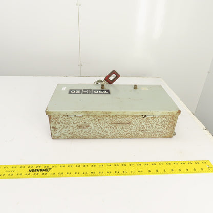 GE TH3362J Fusible Heavy Duty 60A Safety Disconnect Switch 600VAC 250VDC
